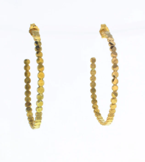 Earrings-Marble Hoops