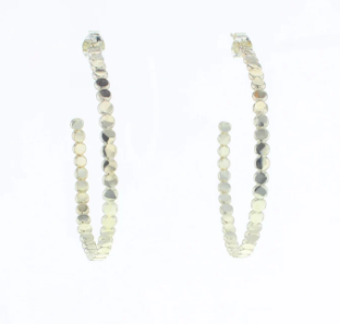 Earrings-Marble Hoops