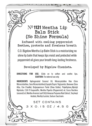 c.o. bigelow - mentha lip balm stick # 1131 No. C.O. Bigelow Mentha Lip Balm