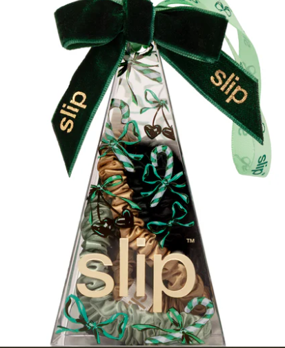 Holiday-Slip Scrunchies Skinny-4 Pack