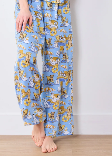 Satin-Palm Royale Pooches (Cerulean Splash)