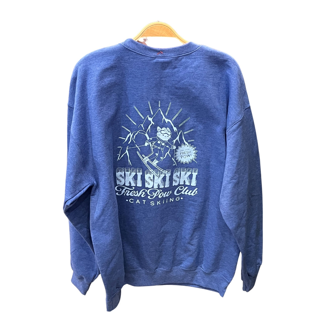 Cozy Crew Neck Sweatshirt-Always Chill Denim Blue