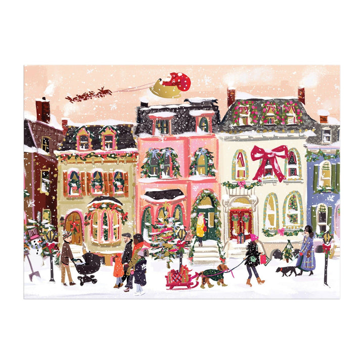 Puzzle-Snowfall on Main Street 1000 Piece Foil Puzzle