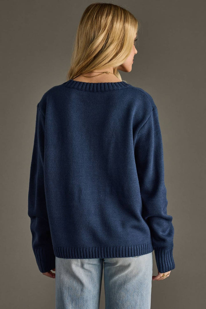 Sweater-Navy Ski