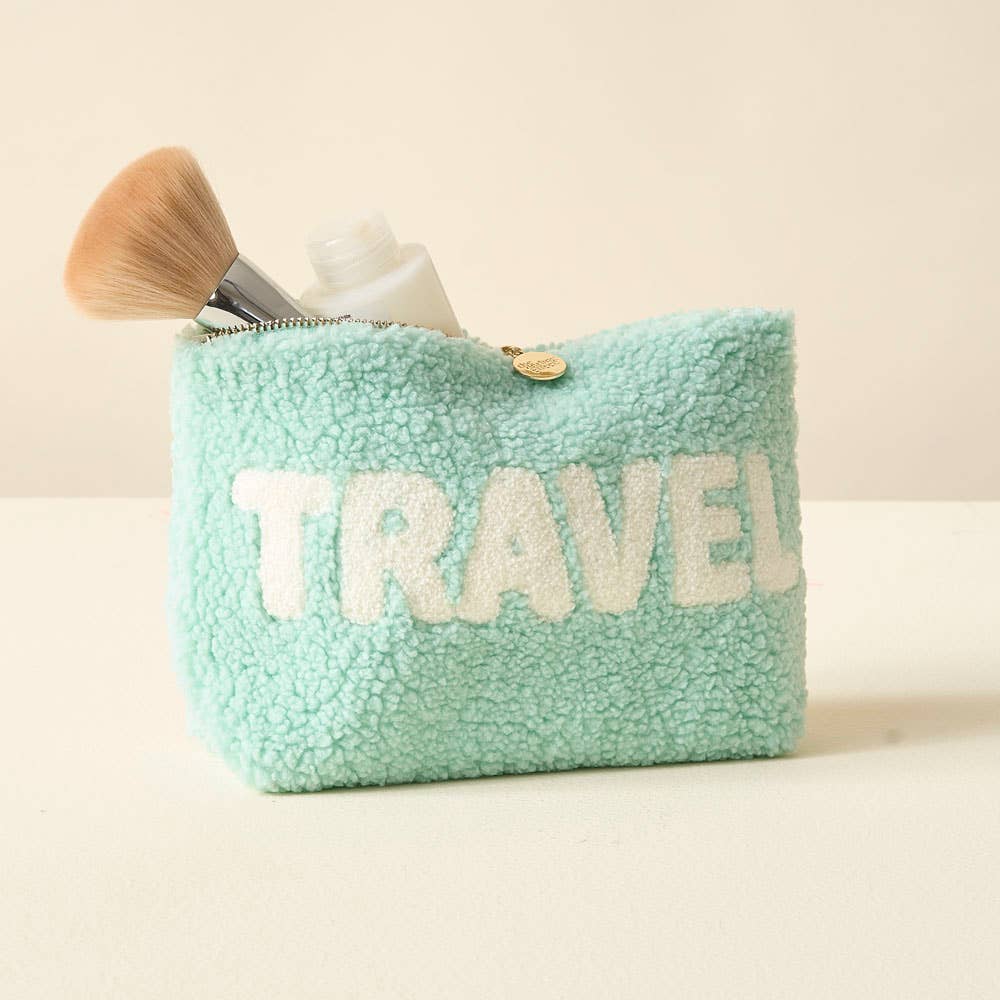 Teddy Pouch-Aqua Travel