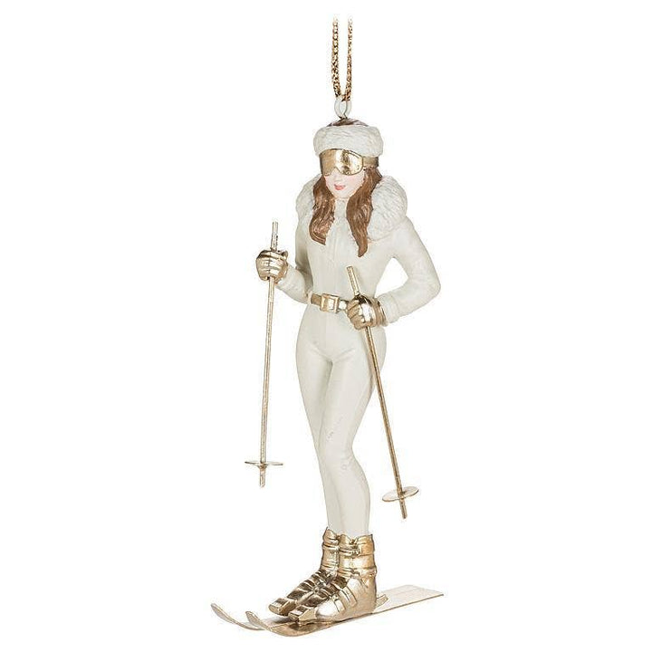 Ornament-Standing Skier Gal