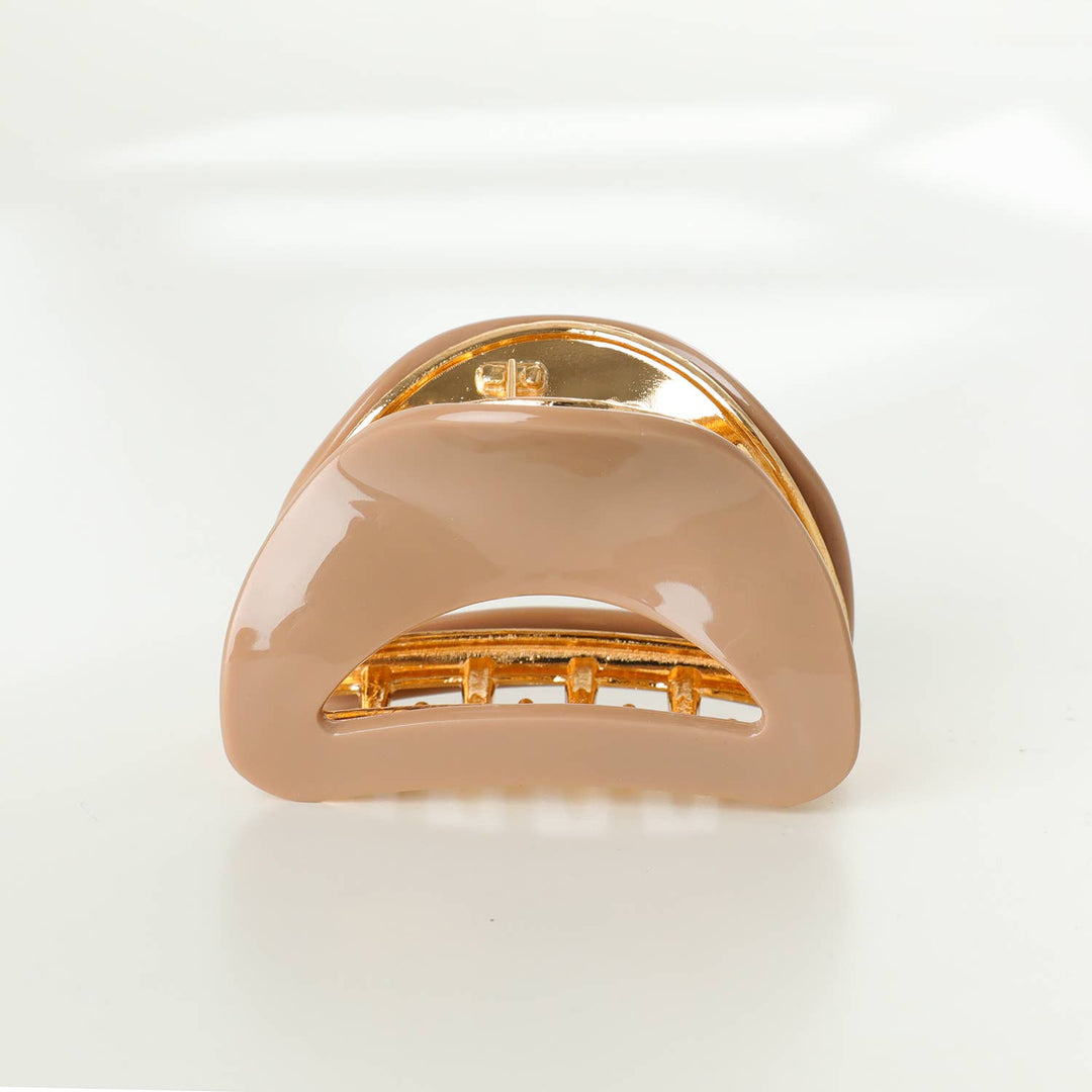 Nadia Solid | Medium Curved Metal Claw Clip