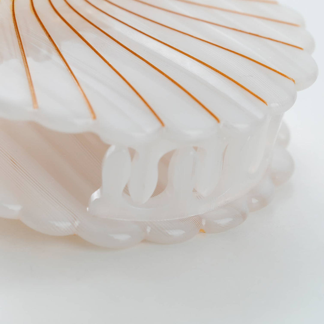 Opal Pearl Seashell | Gold Painted Seashell Claw Clip