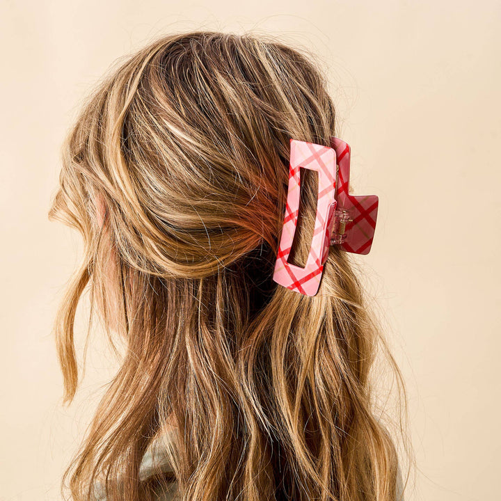 Claw Clip-Pink Plaid