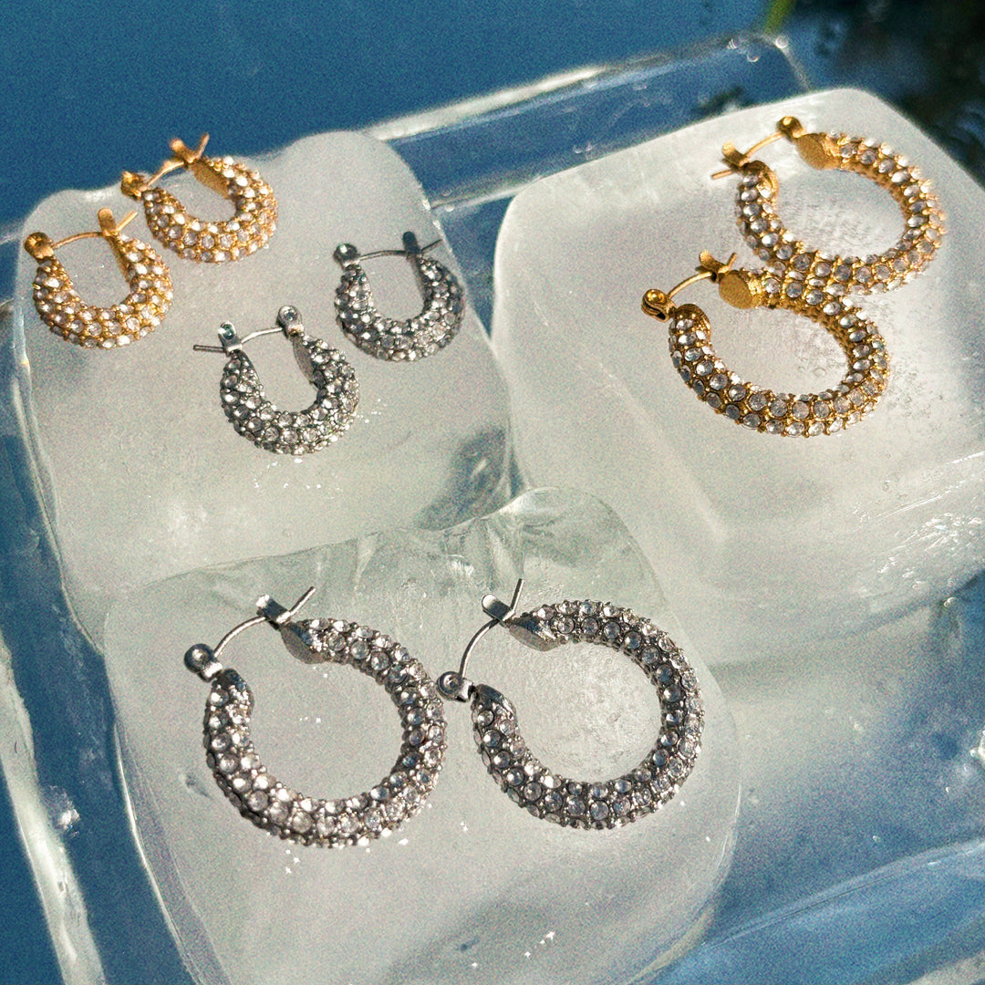 Earrings-Disco Baby Hoops