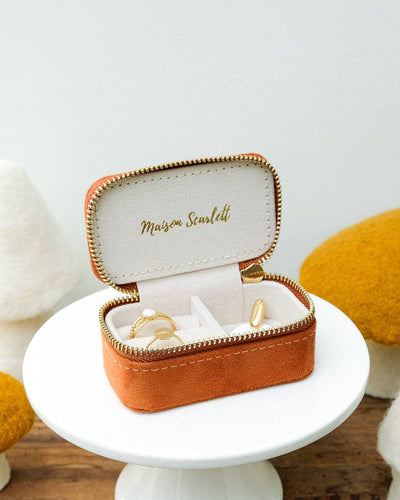 Marie-Velvet Mini Travel Jewelry Box