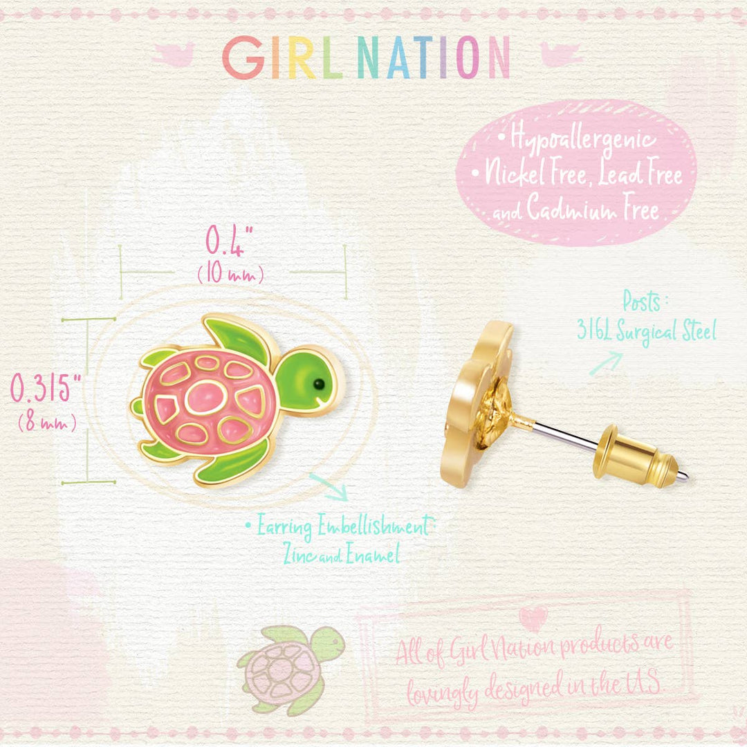 Stud Earrings-Turtle-y Awesome