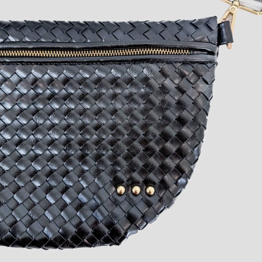 Westlyn Woven Bum Bag-Leather