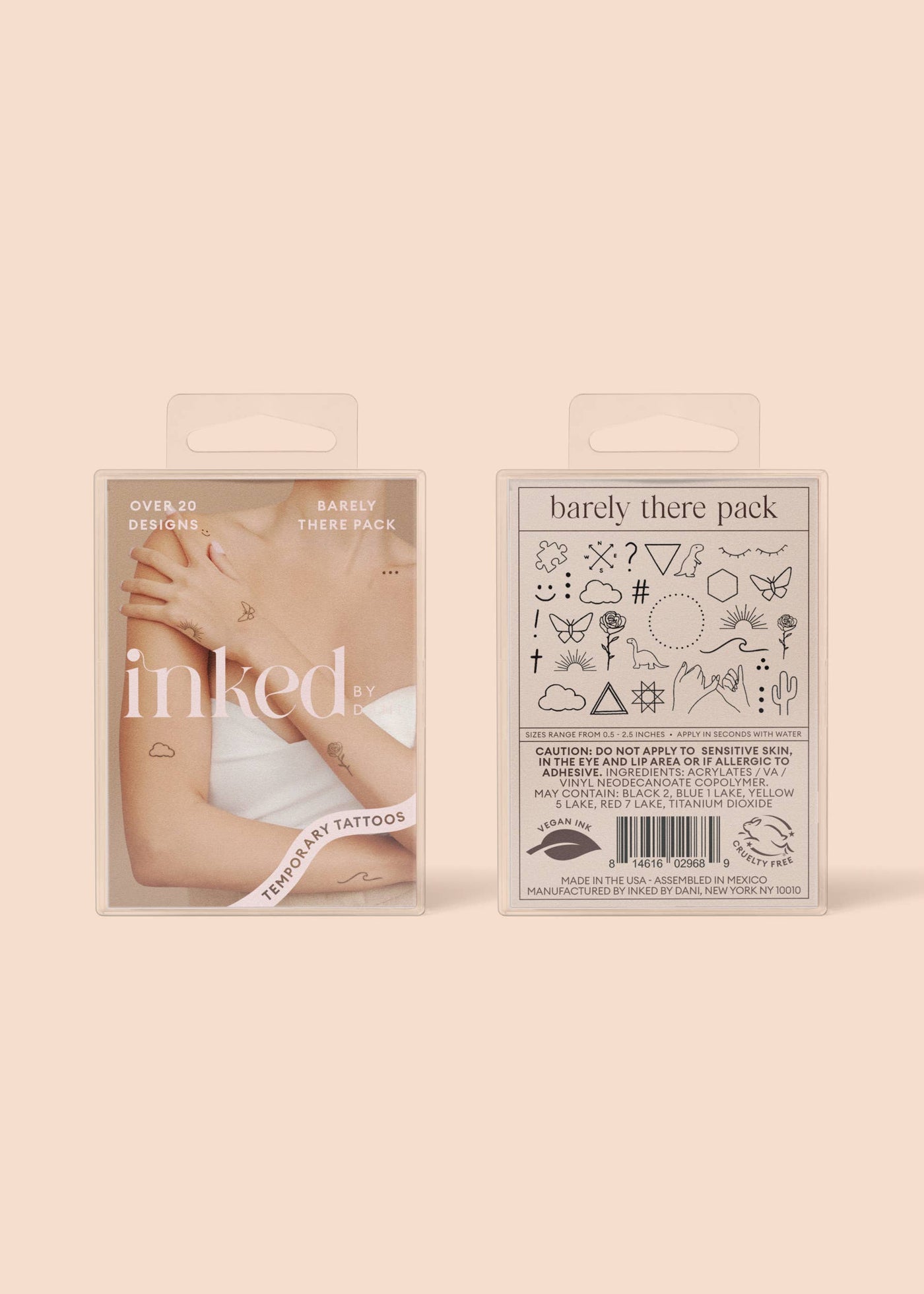 Barely There Temporary Tattoo Pack