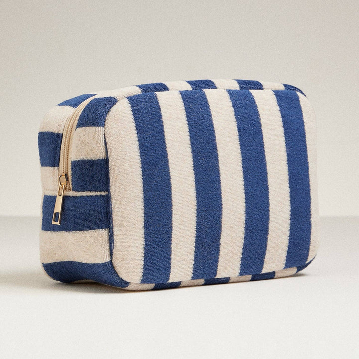 Terry Fabric Striped Multi-Purpose Pouch