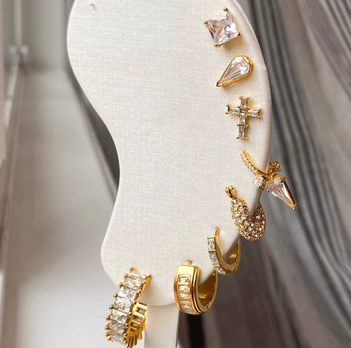 Earrings-Disco Baby Hoops