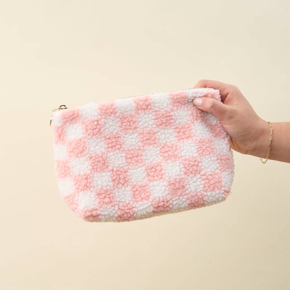 Teddy Pouch-Check Blush