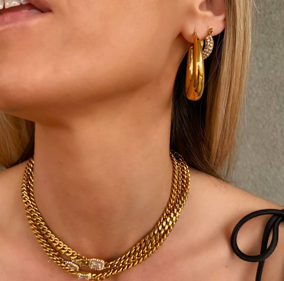 Earrings-Disco Baby Hoops