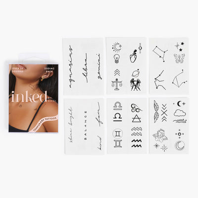 Zodiac Collection: Air Signs Temporary Tattoo Pack