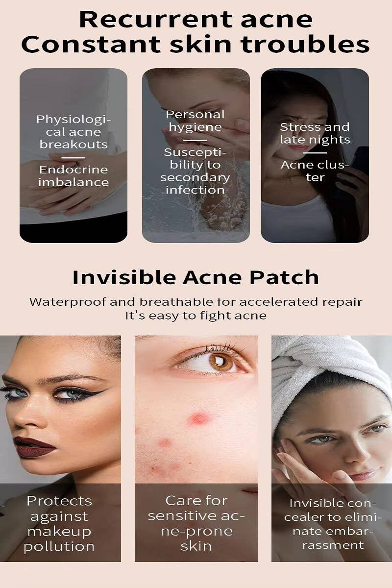 The Original Hydrocolloid Acne Pimple Patch-Box of 36