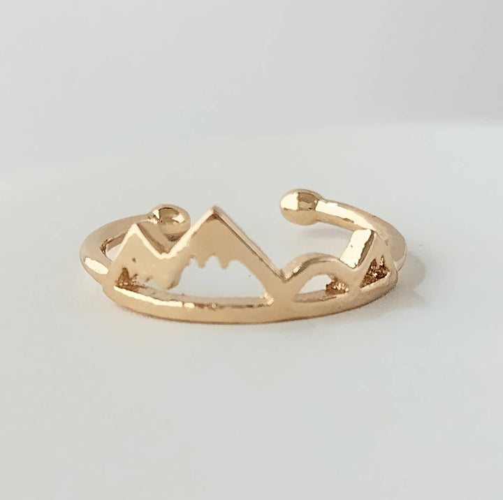 Tiny Mountain Ring, Wanderlust Ring: Rose gold