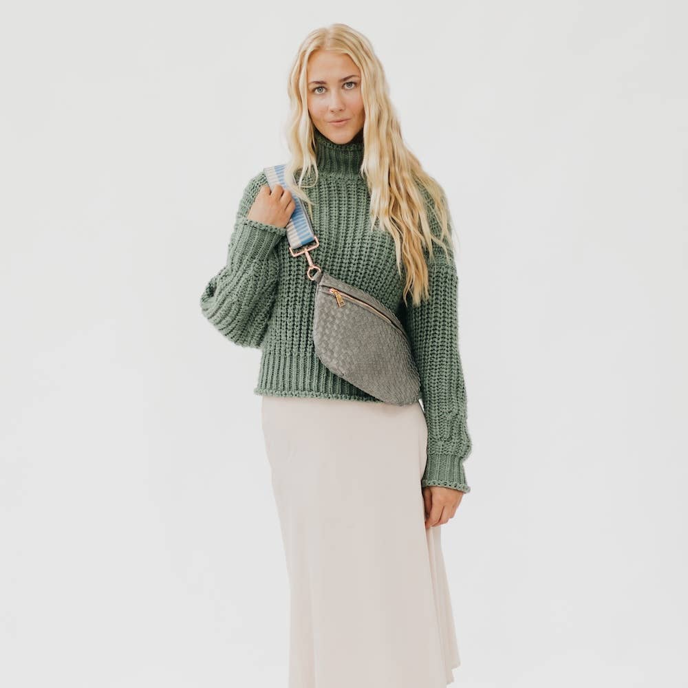 Westlyn Woven Bum Bag-Leather