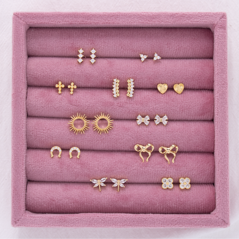 Velvet Gift Tag-Dragonfly Studs