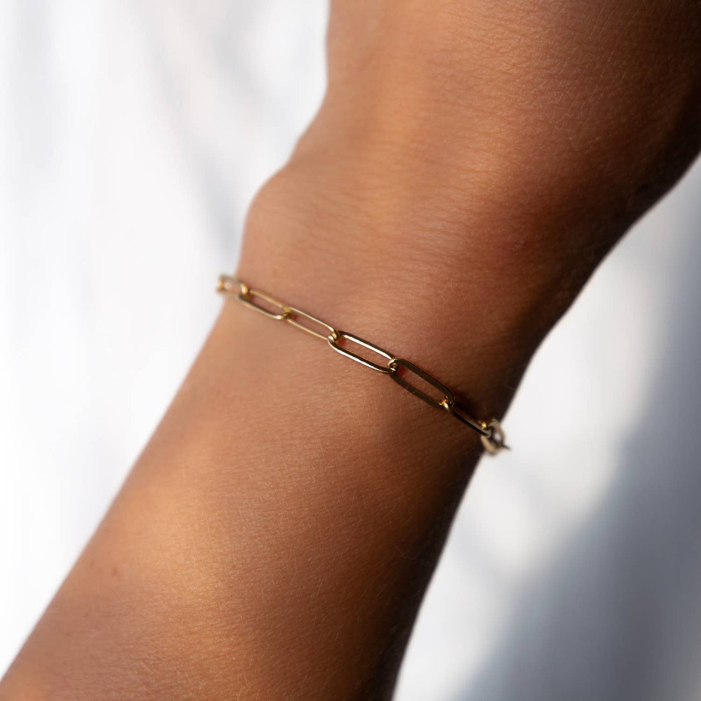 Gold Chain Bracelet-Paper Clip, Gilded Collection 