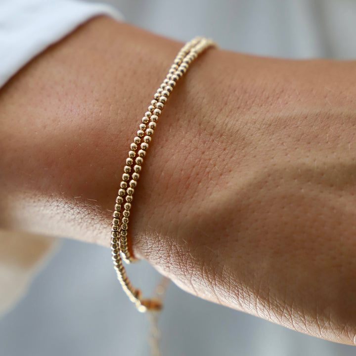 B1116 Gold Bracelet-Gold Filled Double Wrap