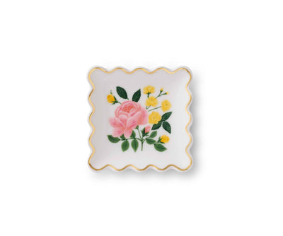 Roses Scalloped Ring Dish