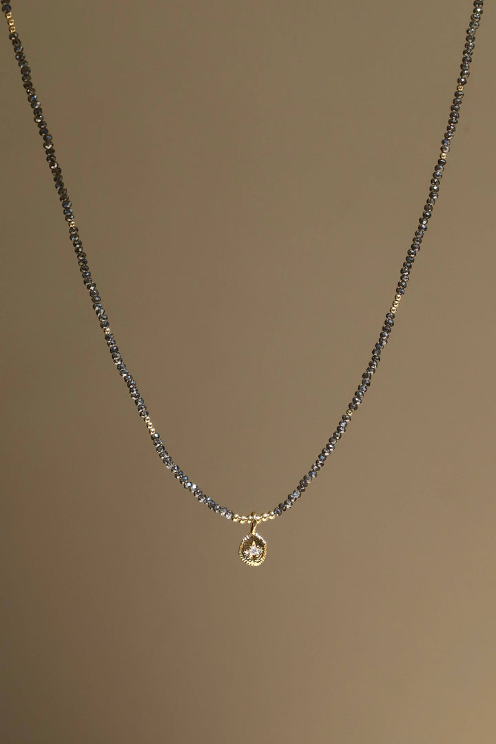 Necklace-Sika Star & Smoky Beaded