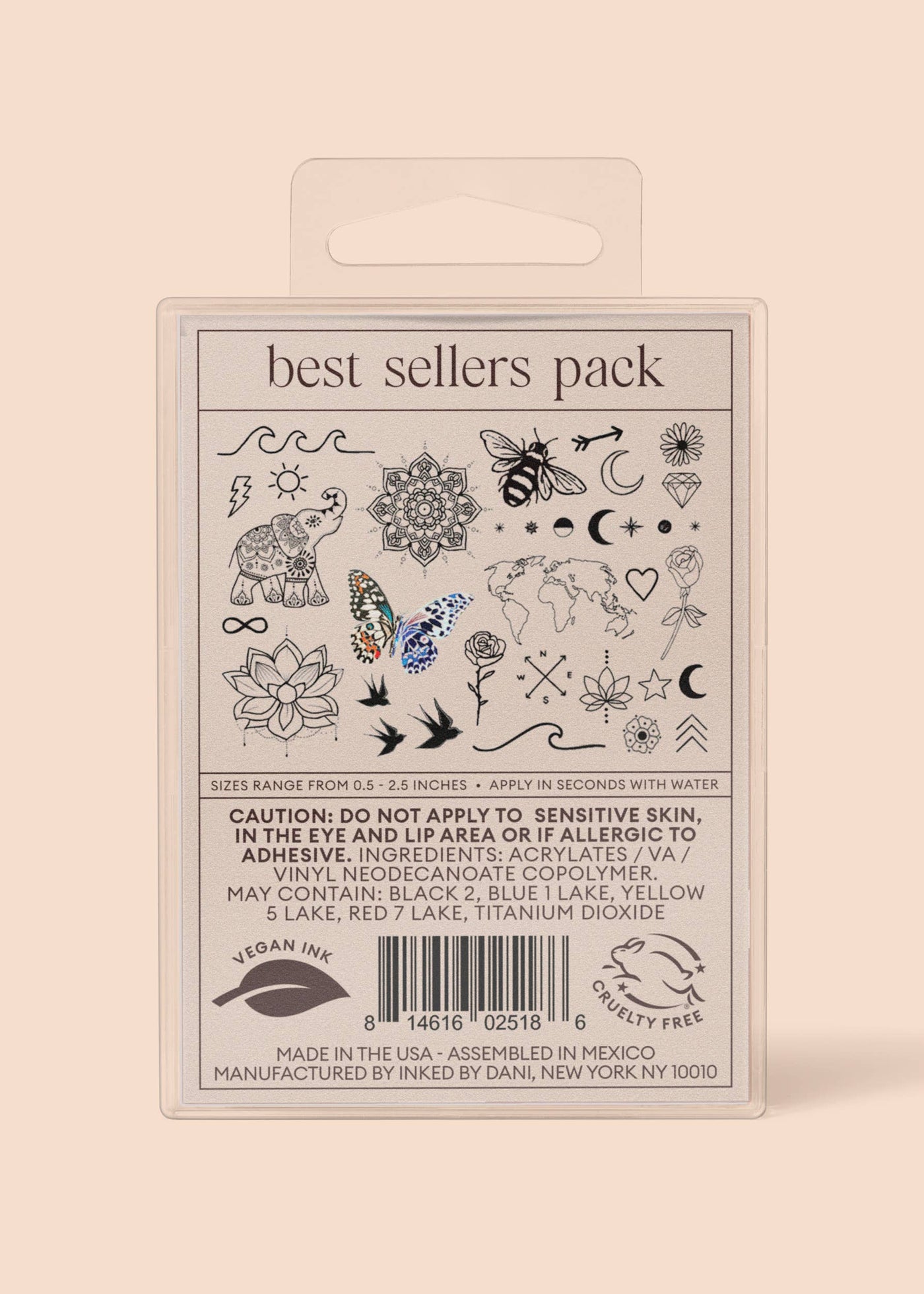 Best Sellers Temporary Tattoo Pack