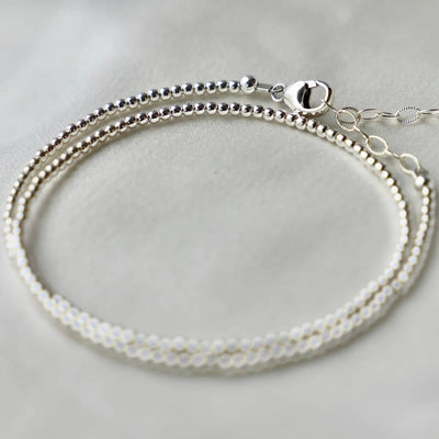 B1182 Bracelet-Sterling Silver Double Wrap