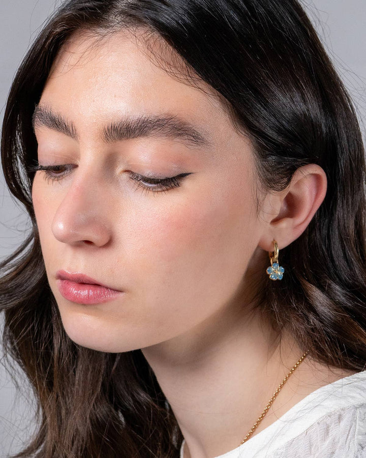 Forget Me Not Charm Huggies