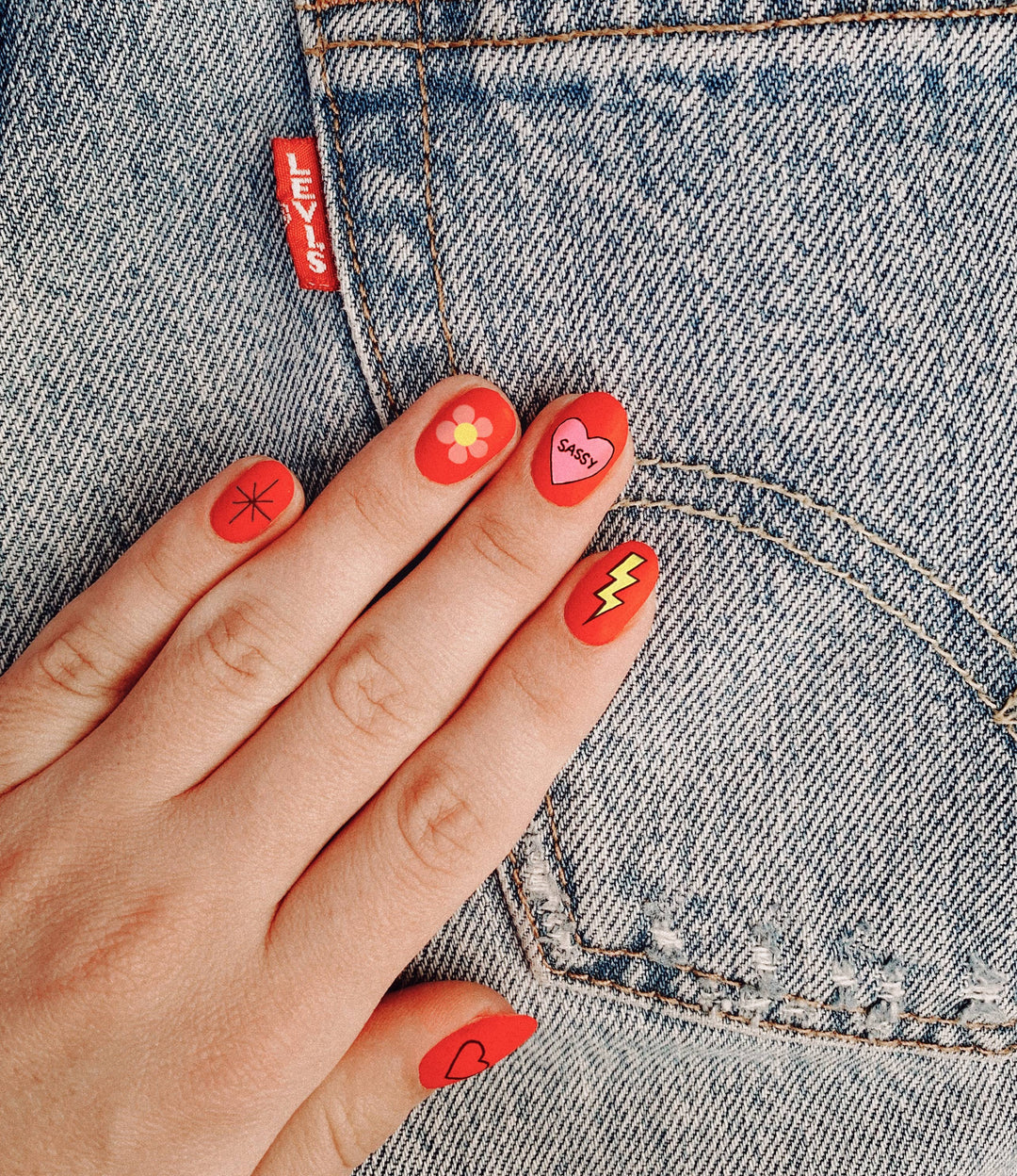 Nail Art Temporary Tattoo Pack - Color