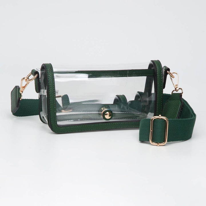 Flap Crossbody Bag-Transparent Rectangle