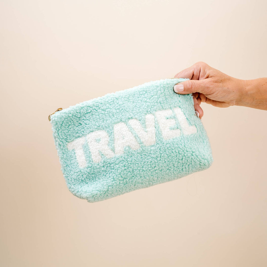 Teddy Pouch-Aqua Travel