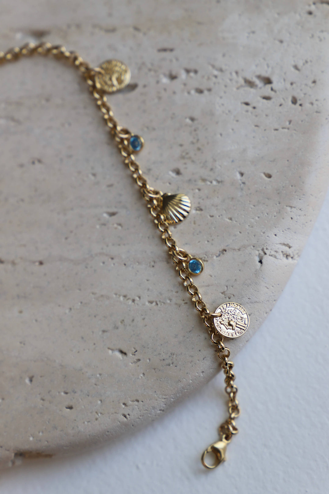 B1212G Gold Bracelet-Seaside Charm