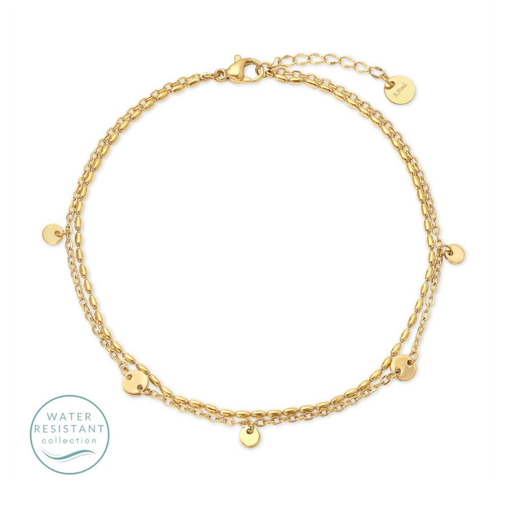 Anklet-Water Resistant Double Layer Flat Charmed