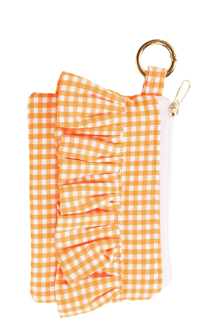 Gingham Ruffle Coin Purse