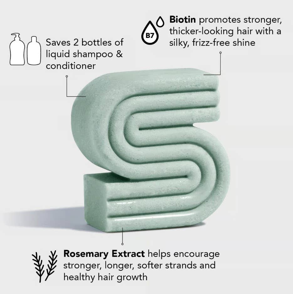 Solid Shampoo Bar-Rosemary & Biotin Volumizing