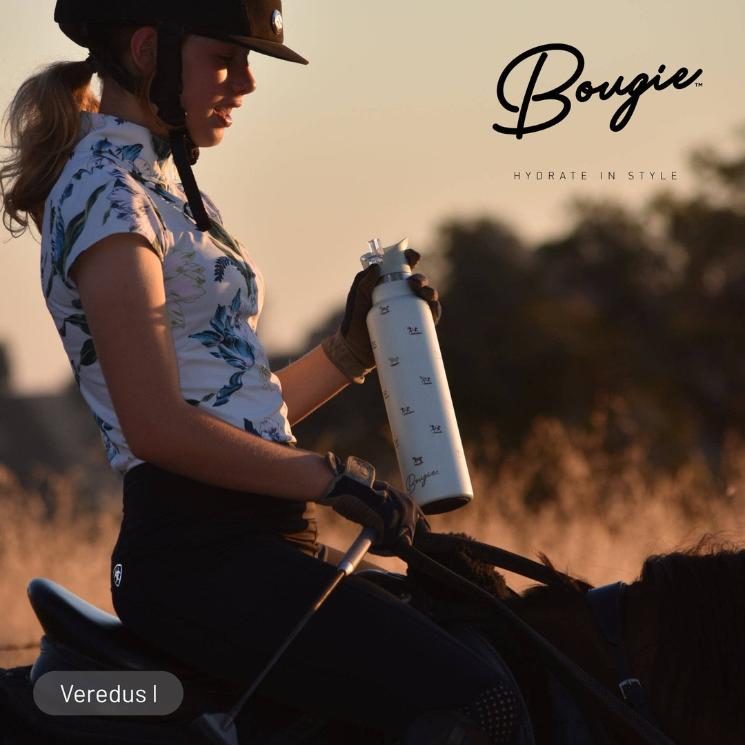 VEREDUS I Horse Motif Lt Blue  |  25 oz Insulated Water Bottle