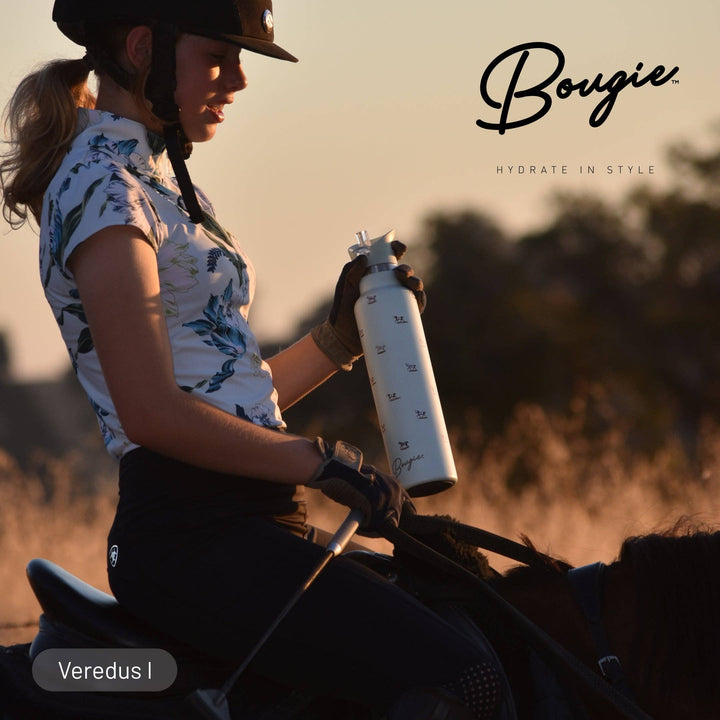 VEREDUS I Horse Motif Lt Blue  |  25 oz Insulated Water Bottle