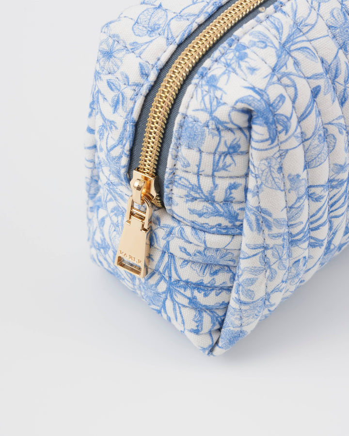 Bunny Blues Small Quilted Make Up Bag