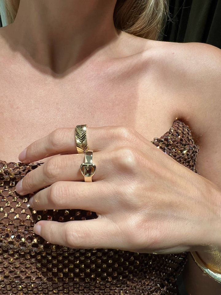 Ring-Hipster Belt 14k Gold Vermeil