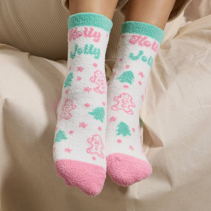 Christmas Fuzzy Socks Assorted Pack of 4