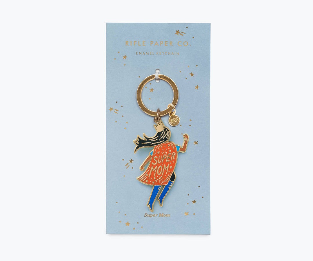 Enamel Keychain-Soaring Super Mom
