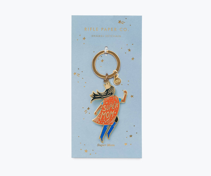 Enamel Keychain-Soaring Super Mom