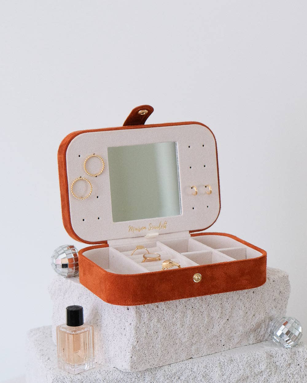 Brigitte-Velvet Travel Jewelry Box