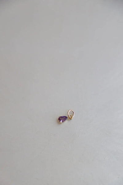 Charm-Birthstone Teardrop